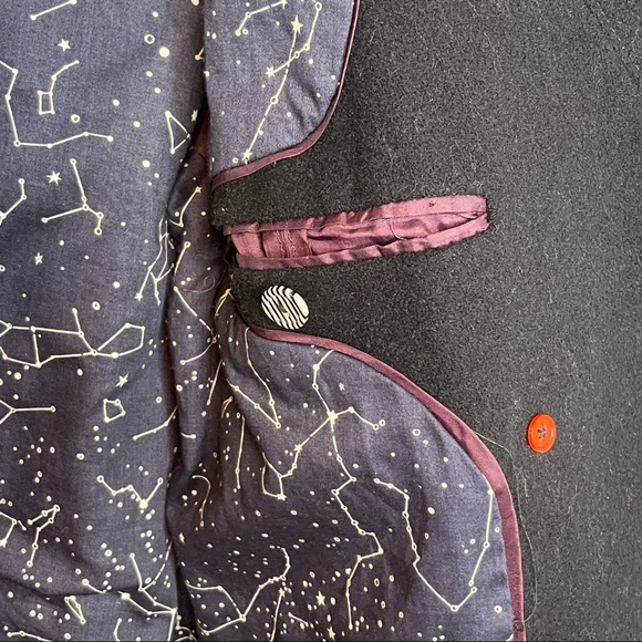 Cartonnier Blue Double Breasted Coat (4) - Picture 7 of 10